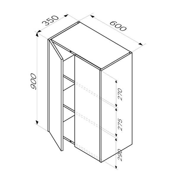 Шкаф навесной AM.PM Func 60 M8FCH06029WM белый матовый