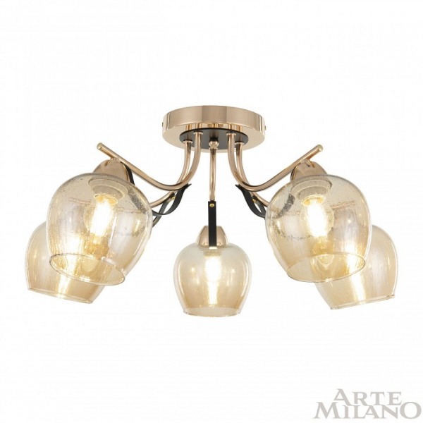Потолочная люстра Arte Milano AMALFI-322306 322306/5 FG+BK
