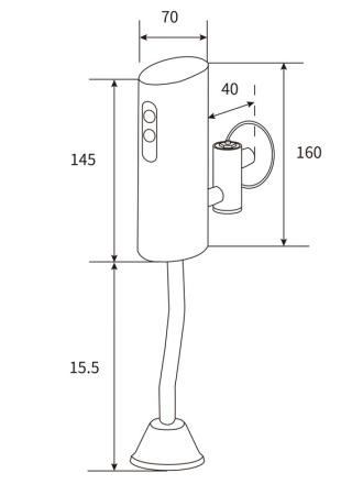 Механизм слива для писсуара beWash Photocell BWAM0UT311 хром