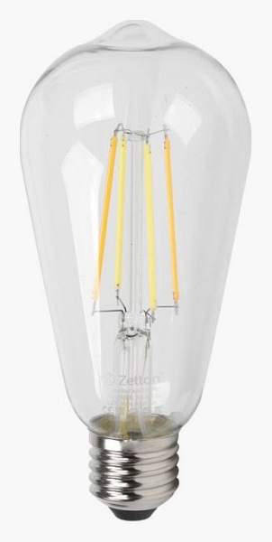 Лампа светодиодная с управлением через Wi-Fi Zetton Smart Wi-Fi Bulb E27 6Вт 2200-6500K ZTSHLBWCWE272RU