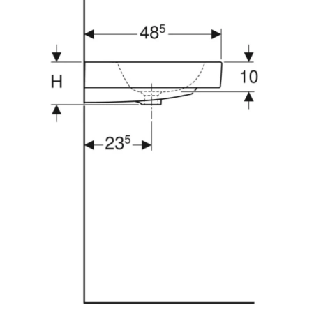 Раковина 90x48,5 см Geberit iCon 124090000