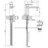 Смеситель для раковины Gessi Eleganza 46001#087 золото