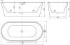 Акриловая ванна Sancos Mimi 170x80 FB01, белый