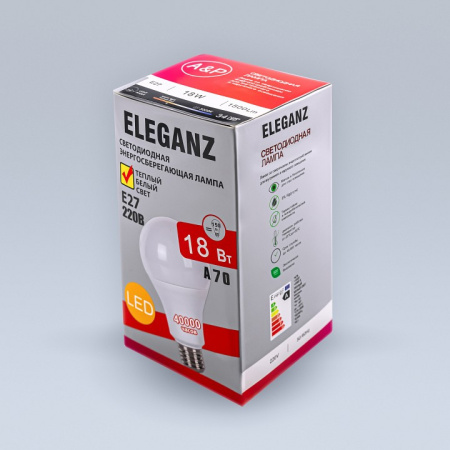 Лампа светодиодная Eleganz E27 18Вт 3000K 1398