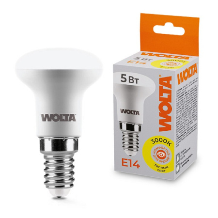 Лампа светодиодная Wolta E14 5Вт 3000K 25Y39R5E14