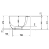 Акриловая ванна 185x95 см L Duravit Luv 700431000000000