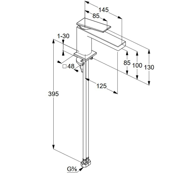 Смеситель для раковины Kludi Decus 54290N075 брашированное золото