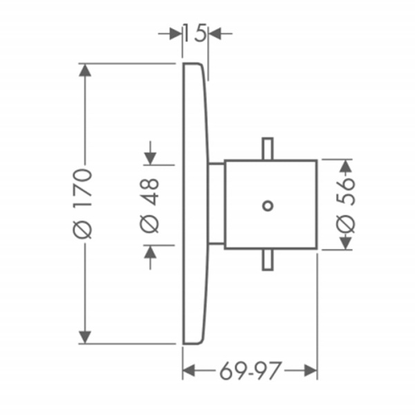 Внешняя часть термостата для душа Axor Starck 10710000
