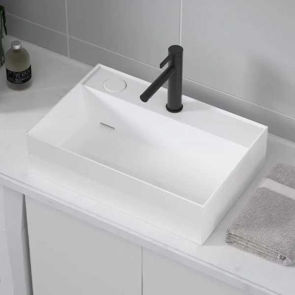 Раковина-чаша CeramaLux 6253L 59x40 см L, накладная, белый
