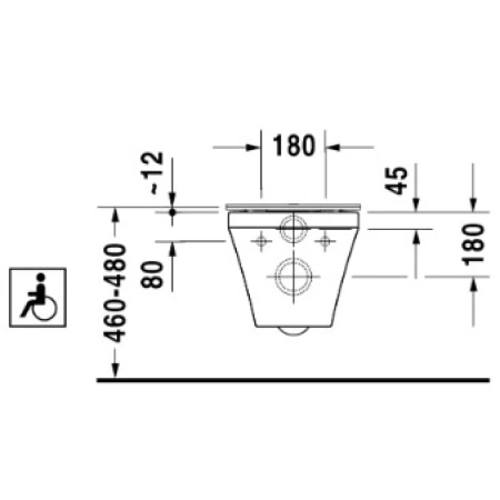 Унитаз подвесной Duravit DuraStyle 2559090000 безободковый, альпийский белый
