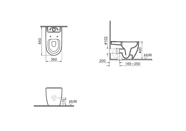 Чаша для унитаза VitrA Sento 5987B003-0585 белый
