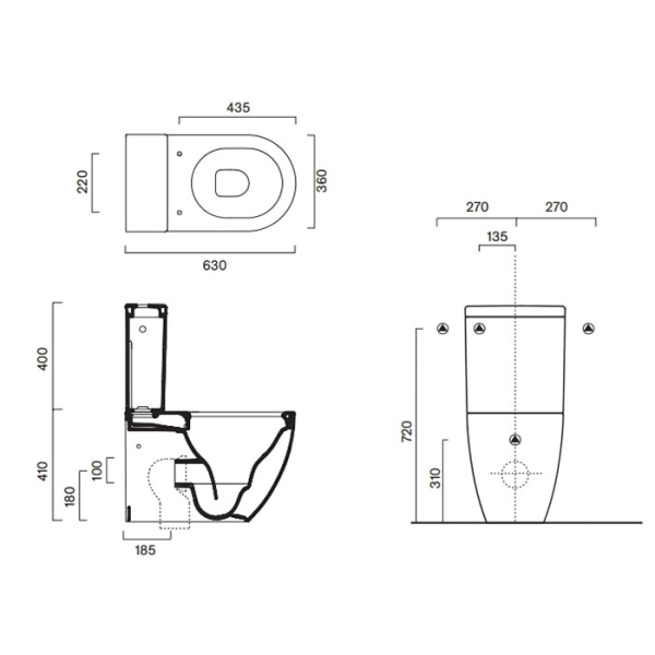 Бачок для унитаза Catalano Sfera 0533010001