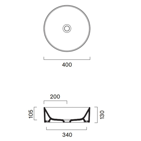 Раковина Catalano Zero 40 0123400001