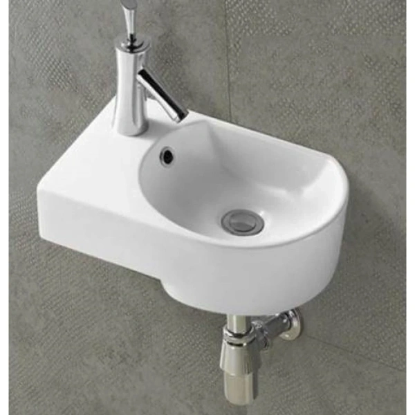 Раковина CeramaLux 9273R 41x27 см R, рукомойник, белый