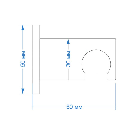 Держатель для душа Paini 53PZ186TT черный матовый