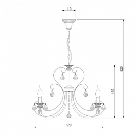 Подвесная люстра Eurosvet Alda 3305/5