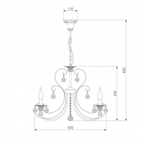 Подвесная люстра Eurosvet Alda 3305/5