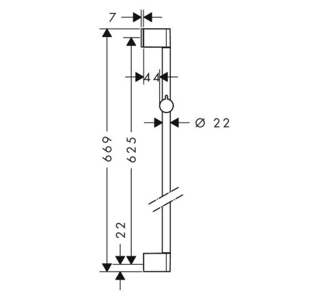 Душевая штанга hansgrohe Unica Croma 65 см 26505000 хром