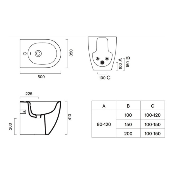 Напольное биде Catalano Sfera 0519501001