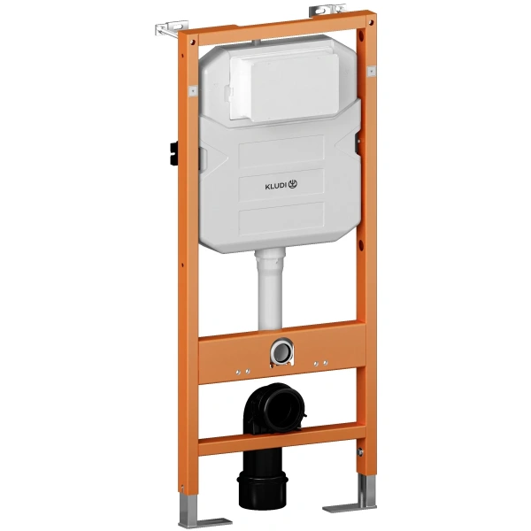 Инсталляция для унитаза Kludi Unifix 79101 + 30PP01O3 с кнопкой смыва, бирюзовый матовый