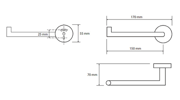 Держатель бумаги Bemeta Omega 104212032L