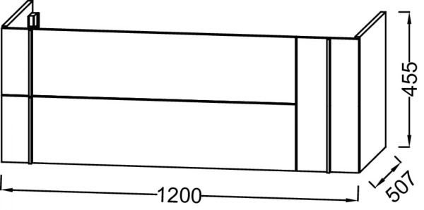Тумба под раковину 120 см Jacob Delafon Nouvelle Vague EB3036-M43 аквамарин матовый