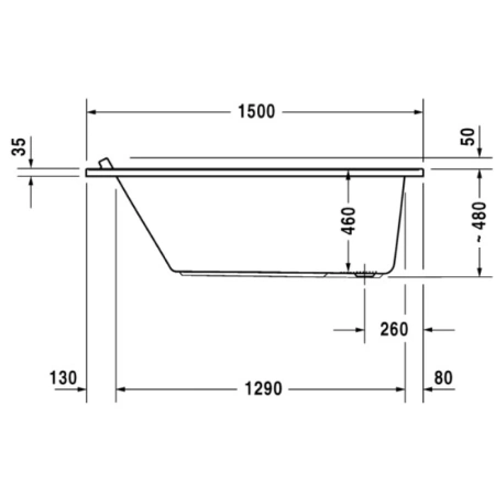 Акриловая ванна 150x75 см Duravit Starck 700332000000000
