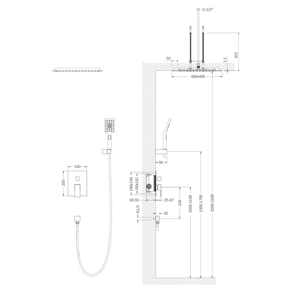 Душевой гарнитур Timo Selene SX-2029/16SM белый матовый