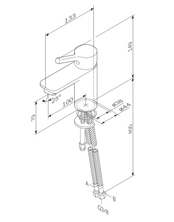 Смеситель для раковины AM.PM X-Joy F85B02100