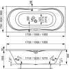 Акриловая ванна 180x80 см Vagnerplast Briana VPBA180BRI2X-04