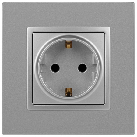 Розетка с заземлением и со шторкой, без рамки Эра Эра Elegance 14-2102-03