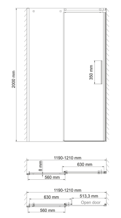 Душевая дверь WasserKRAFT Alme 15R05