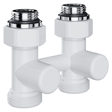 Узел нижнего подключения Royal Thermo Design прямой 1/2"х3/4" EK (белый)