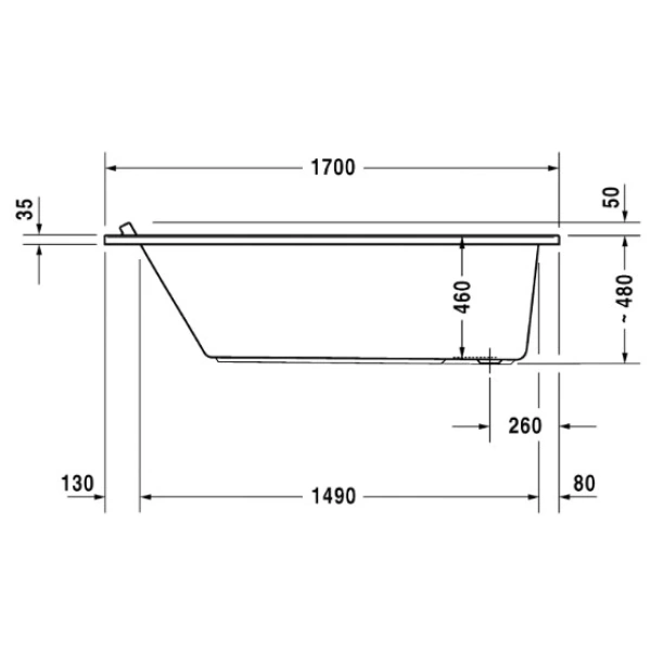 Акриловая ванна 170x70 см Duravit Starck 700334000000000