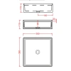 Раковина 38x38 см Artceram Scalino SCL001 01 00