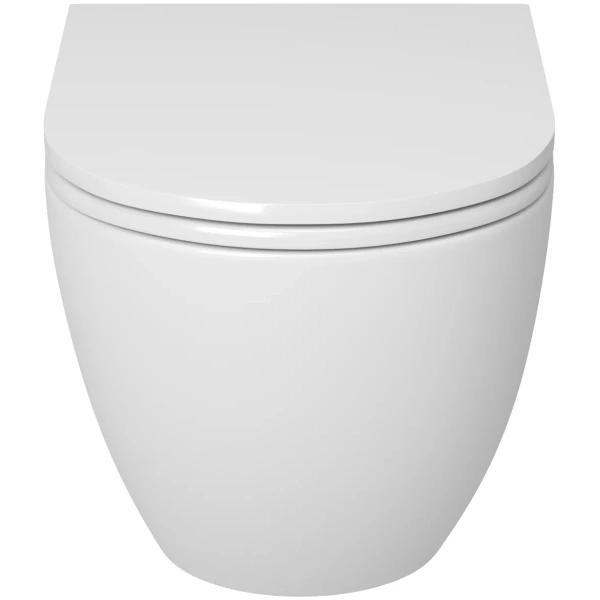 Унитаз подвесной Grossman GR-4457S безободковый, с сиденьем микролифт, белый