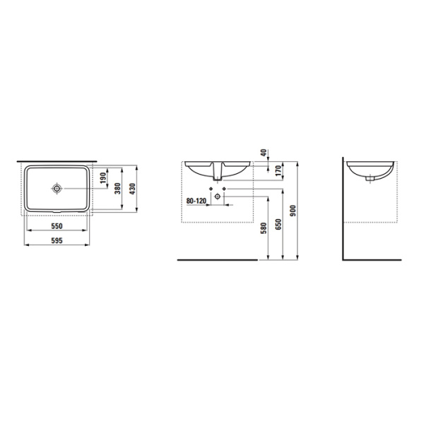 Раковина Laufen Pro 60 8.1196.3.000.109.1