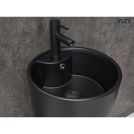 Раковина GID Nb131bm 40x40 см, напольная, черный матовый