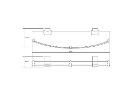 Полка стеклянная WasserKRAFT Leine K-5044