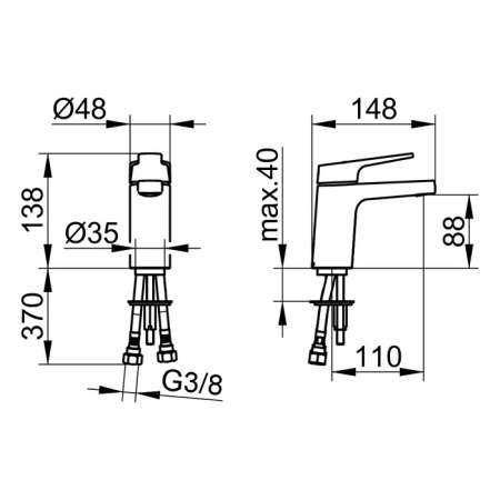 Смеситель для раковины Keuco Moll 52704010100