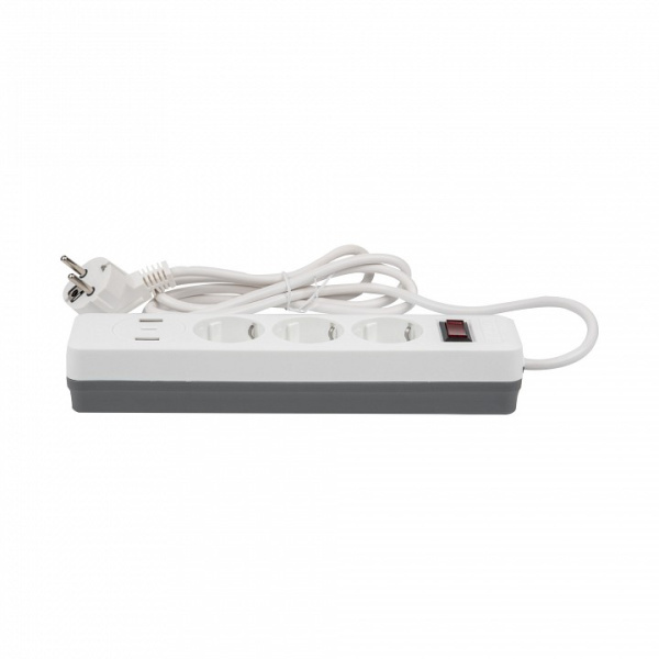 Сетевой фильтр Uniel S-GSR3-1,5 U2C1 WHITE/GREY UL-00012107