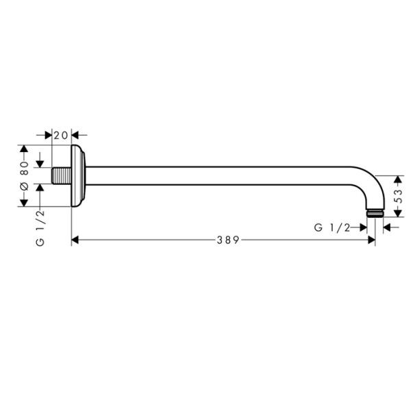 Кронштейн для душа Axor Montreux 27348000