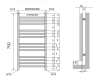 Полотенцесушитель водяной Neoinox BRAS 750x450 POL хром