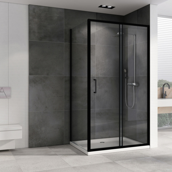 Душевой уголок Abber Schwarzer Diamant 140x50 AG30140B5-S50B5 черный