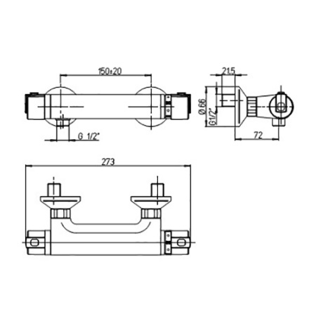 Смеситель для душа Paini Arena 92CR511TH термостат