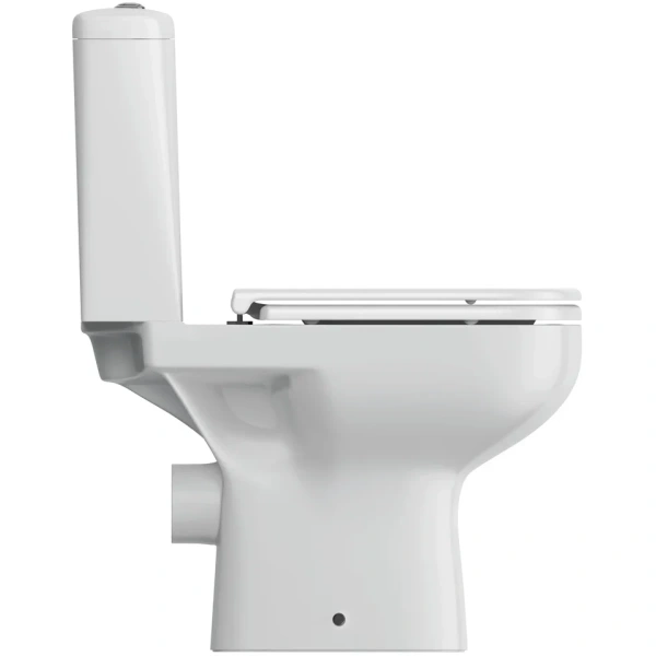Унитаз-компакт Cersanit Lara A63565 безободковый, с сиденьем микролифт, белый
