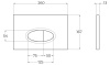 Кнопка смыва BelBagno BB054NERO чёрная матовая