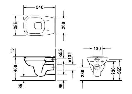 Подвесной унитаз Duravit D-Code 22090900642