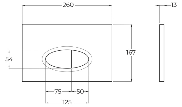 Кнопка смыва BelBagno BB054NERO чёрная матовая