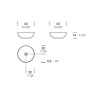 Раковина Milldue Bowl 40 2024*0 Bianco opaco